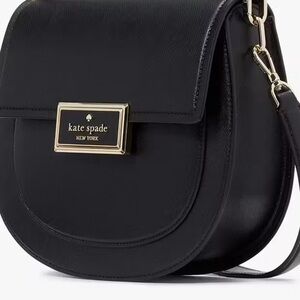 Kate Spade Black Crossbody Bag with Gold Accents